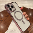 For iPhone 16 Pro Max Diamond Plated MagSafe TPU Phone Case(Pink) - iPhone 16 Pro Max Cases by PMC TechLife | Online Shopping South Africa | PMC TechLife | Buy Now Pay Later Mobicred