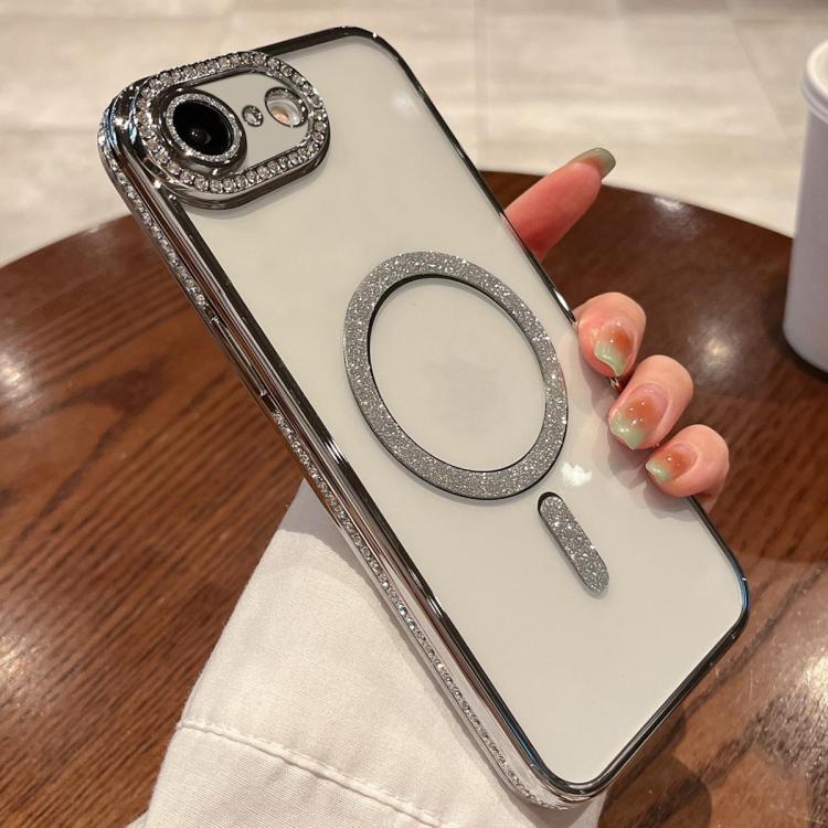 For iPhone 16e Diamond Plated MagSafe TPU Phone Case(Silver) - iPhone 16e Cases by PMC TechLife | Online Shopping South Africa | PMC TechLife | Buy Now Pay Later Mobicred