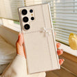 For Samsung Galaxy S25 Ultra 5G Pearl Bow Glitter Epoxy TPU Phone Case(Cross Knots) - Galaxy S25 Ultra 5G Cases by PMC TechLife | Online Shopping South Africa | PMC TechLife | Buy Now Pay Later Mobicred