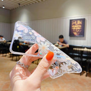 For Samsung Galaxy A55 Fresh Small Floral Epoxy TPU Phone Case(D05 Blue Floral)