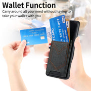 For Samsung Galaxy S25 5G Denim Texture Leather Skin Phone Case with Card Slot(Black)