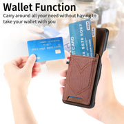 For Samsung Galaxy S25+ 5G Denim Texture Leather Skin Phone Case with Card Slot(Brown)
