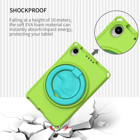 For TCL Tab 8 LE / WiFi 2023 EVA Hybrid PC Shockproof Tablet Case with Frame(Grass Green)