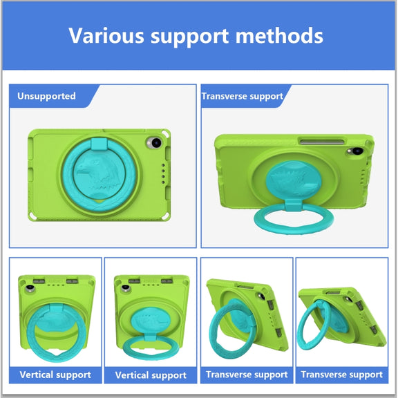 For TCL Tab 8 LE / WiFi 2023 EVA Hybrid PC Shockproof Tablet Case with Frame(Grass Green)
