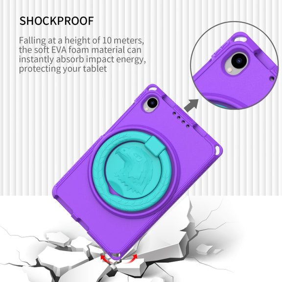 For TCL Tab 8 LE / WiFi 2023 EVA Hybrid PC Shockproof Tablet Case with Frame(Purple)