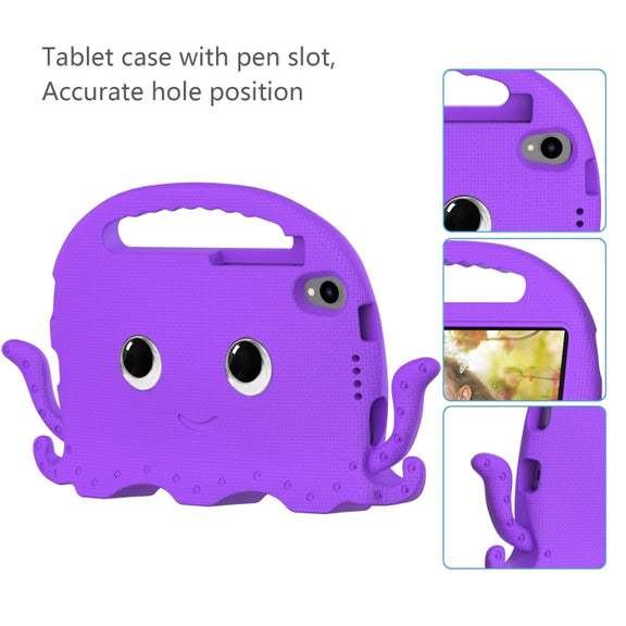 For TCL Tab 8 LE / WiFi 2023 Octopus Style EVA Hybrid PC Shockproof Tablet Case with Strap(Purple)