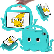 For TCL Tab 8 LE / WiFi 2023 Octopus Style EVA Hybrid PC Shockproof Tablet Case with Strap(Glacial Green)