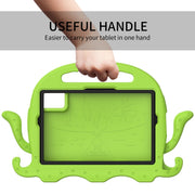 For Samsung Galaxy Tab S9 / S9 FE / S7 / S8 Octopus Style EVA Hybrid PC Shockproof Tablet Case with Strap(Grass Green)