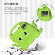 For Samsung Galaxy Tab S9 / S9 FE / S7 / S8 Octopus Style EVA Hybrid PC Shockproof Tablet Case with Strap(Grass Green)