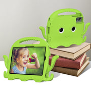 For Samsung Galaxy Tab S9 / S9 FE / S7 / S8 Octopus Style EVA Hybrid PC Shockproof Tablet Case with Strap(Grass Green)