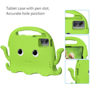 For Samsung Galaxy Tab S9 / S9 FE / S7 / S8 Octopus Style EVA Hybrid PC Shockproof Tablet Case with Strap(Grass Green)
