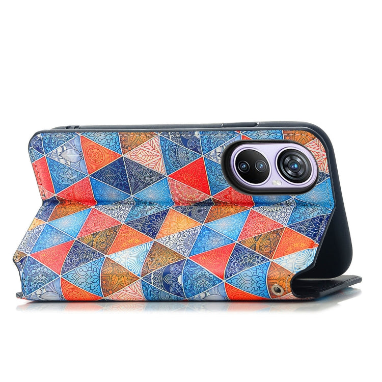 For Blackview A200 Pro CaseNeo Colorful Magnetic Leather Phone Case(Rhombus Mandala)