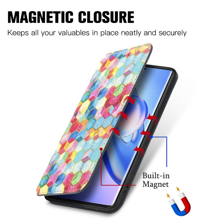 For Blackview A200 Pro CaseNeo Colorful Magnetic Leather Phone Case(Rhombus Mandala)