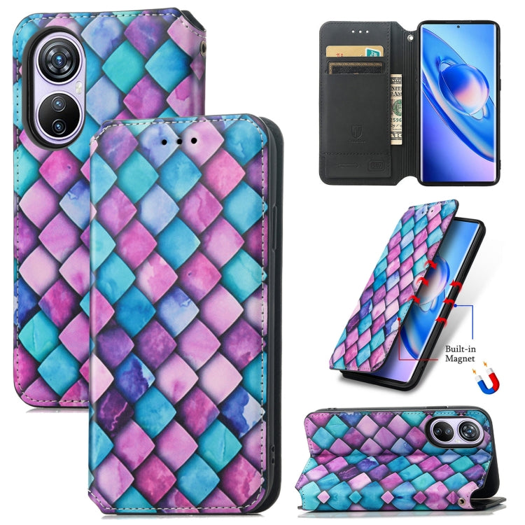 For Blackview A200 Pro CaseNeo Colorful Magnetic Leather Phone Case(Purple Scales) - More Brand by PMC TechLife | Online Shopping South Africa | PMC TechLife