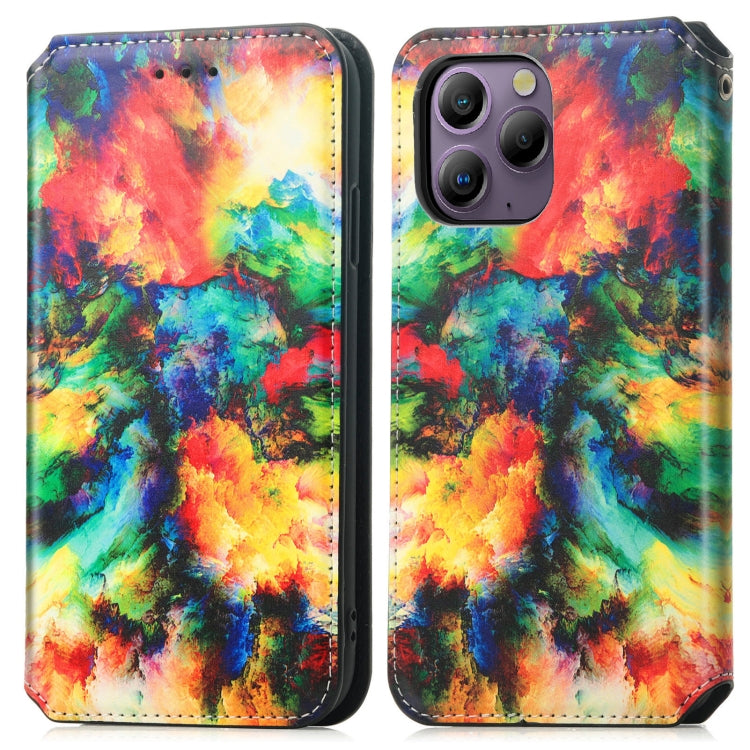 For Blackview  A96 CaseNeo Colorful Magnetic Leather Phone Case(Colorful Cloud) - More Brand by PMC TechLife | Online Shopping South Africa | PMC TechLife