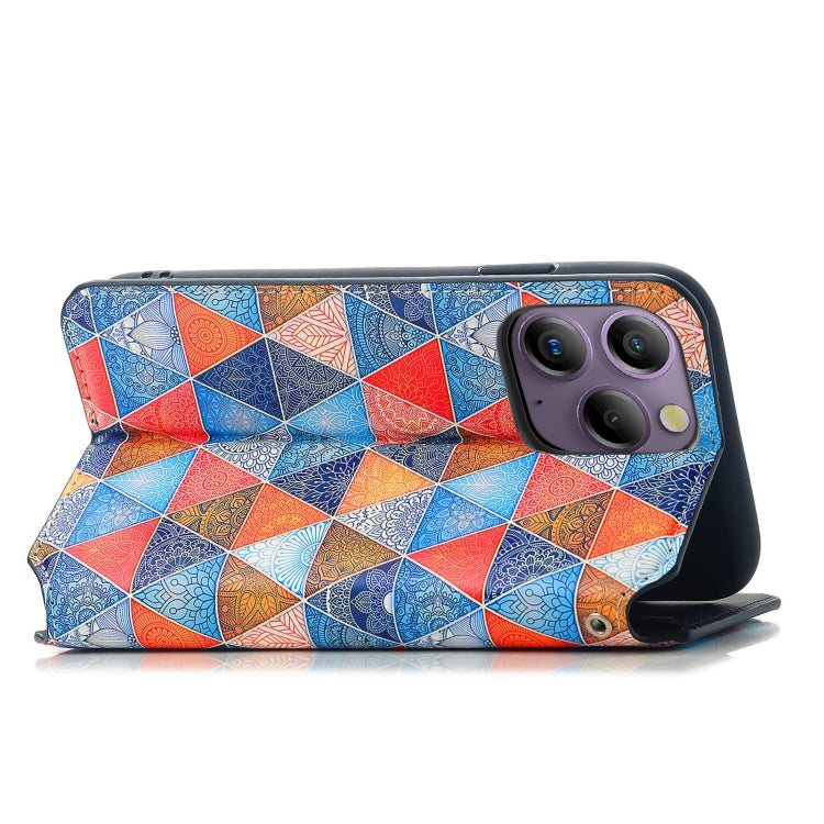 For Blackview  A96 CaseNeo Colorful Magnetic Leather Phone Case(Rhombus Mandala) - More Brand by PMC TechLife | Online Shopping South Africa | PMC TechLife