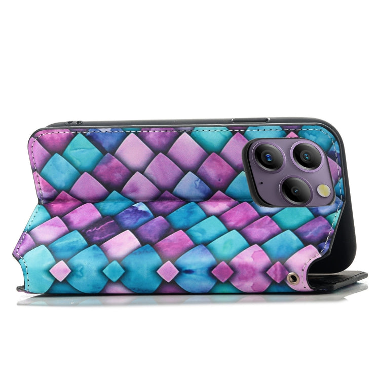 For Blackview  A96 CaseNeo Colorful Magnetic Leather Phone Case(Purple Scales) - More Brand by PMC TechLife | Online Shopping South Africa | PMC TechLife
