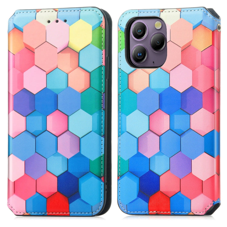 For Blackview  A96 CaseNeo Colorful Magnetic Leather Phone Case(Colorful Cube) - More Brand by PMC TechLife | Online Shopping South Africa | PMC TechLife
