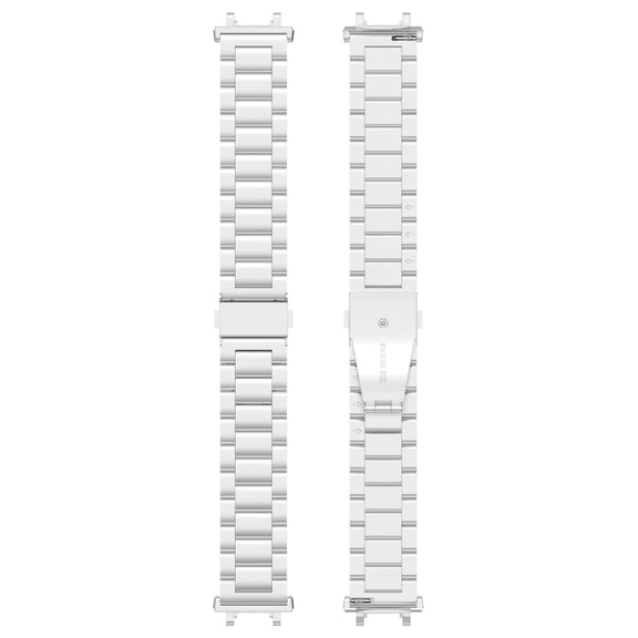 For Amazfit Active Edge A2212 Three Beads Stainless Steel Watch Band(Silver)