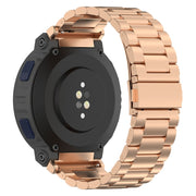 For Amazfit Active Edge A2212 Three Beads Stainless Steel Watch Band(Rose Gold)