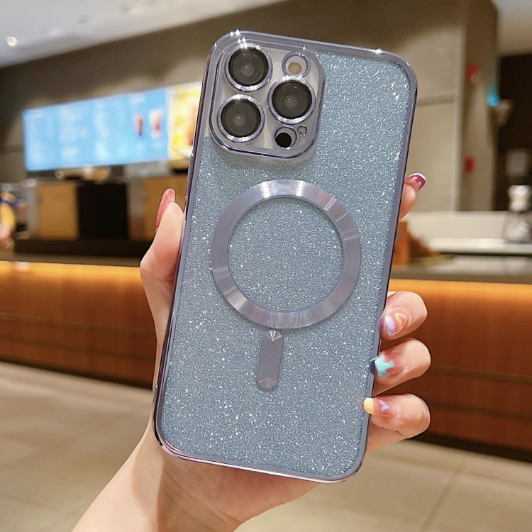 For iPhone 14 Pro MagSafe Glitter Electroplating TPU Phone Case(Blue) - iPhone 14 Pro Cases by PMC TechLife | Online Shopping South Africa | PMC TechLife