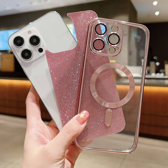 For iPhone 15 Glitter Electroplating MagSafe TPU Phone Case(Green)