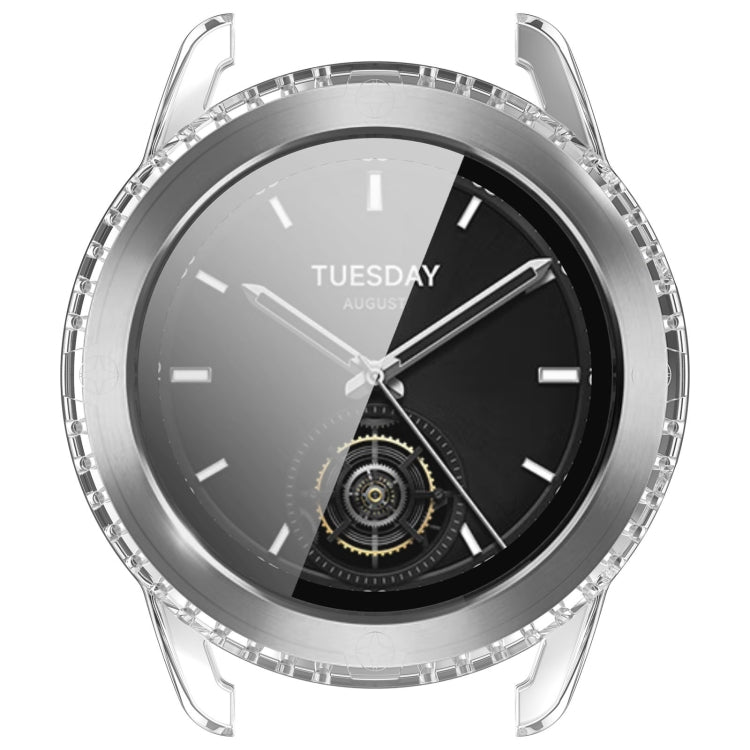 For Xiaomi Watch S3 PC + Tempered Film Integrated Watch Protective Case(Transparent)