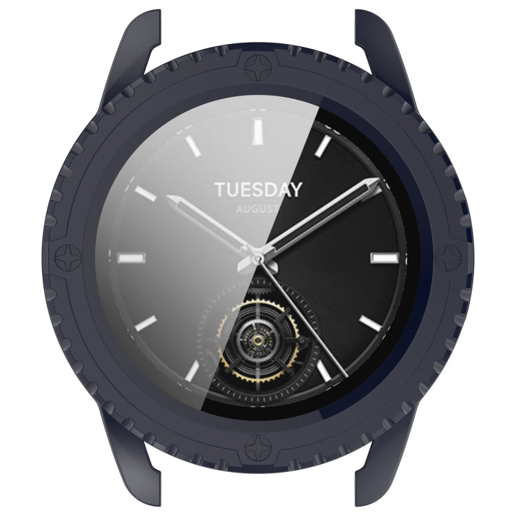 For Xiaomi Watch S3 PC + Tempered Film Integrated Watch Protective Case(Blue)