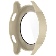 For Xiaomi Watch S3 PC + Tempered Film Integrated Watch Protective Case(Beige)