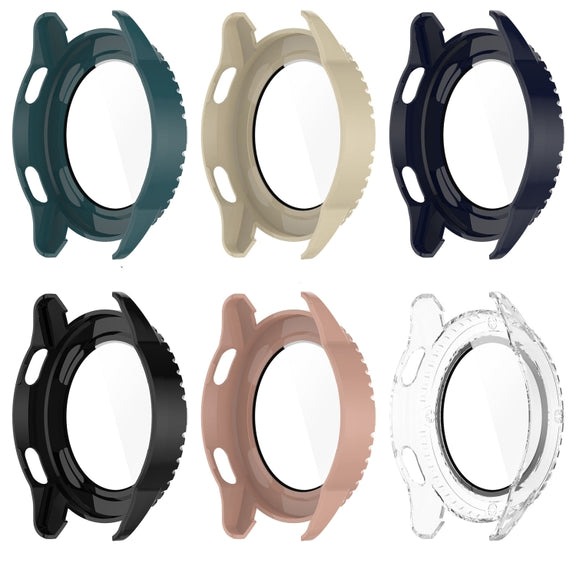 For Xiaomi Watch S3 PC + Tempered Film Integrated Watch Protective Case(Green)