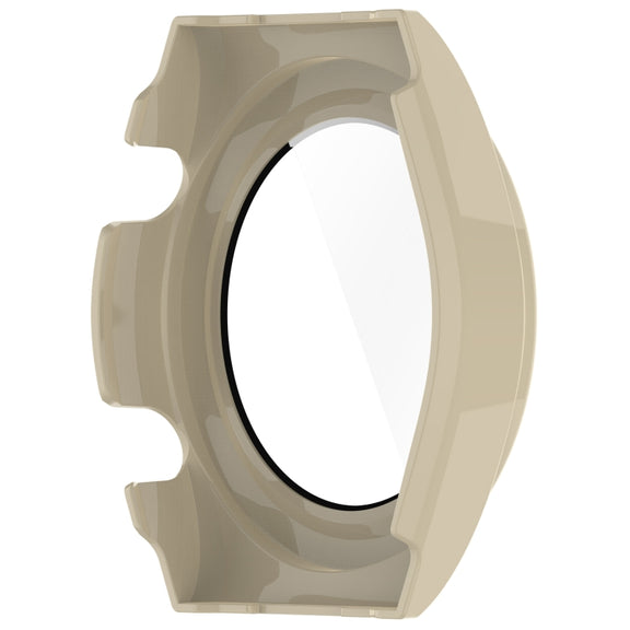 For Xiaomi Watch H1 PC + Tempered Film Integrated Watch Protective Case(Beige)