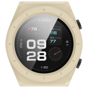 For Xiaomi Watch H1 PC + Tempered Film Integrated Watch Protective Case(Beige)