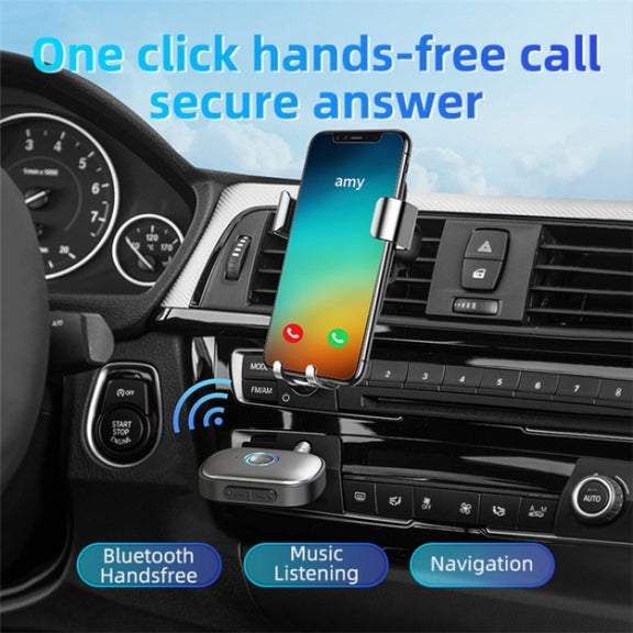 Portable Mini BT 5.3 Receiver Car Audio Adapter Hands-Free AUX Car Bluetooth Receiver