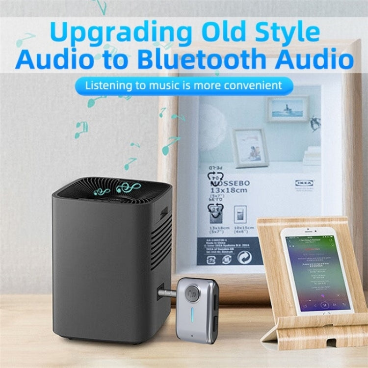 With Type-C Input TF Card Slot Hands-Free AUX Car Bluetooth Receiver - Bluetooth Car Kits by PMC TechLife | Online Shopping South Africa | PMC TechLife | Buy Now Pay Later Mobicred