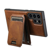 For Samsung Galaxy S23 Ultra 5G Suteni H15  Oil Eax Leather Detachable Wallet Back Phone Case(Blue)