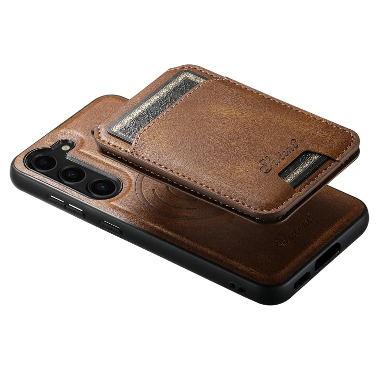 For Samsung Galaxy S23+ 5G Suteni H15  Oil Eax Leather Detachable Wallet Back Phone Case(Blue)