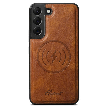 For Samsung Galaxy S22+ 5G Suteni H15  Oil Eax Leather Detachable Wallet Back Phone Case(Brown) - free shipping - PMC Jewellery - Order now!