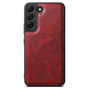 For Samsung Galaxy S22+ 5G Suteni H15  Oil Eax Leather Detachable Wallet Back Phone Case(Red)