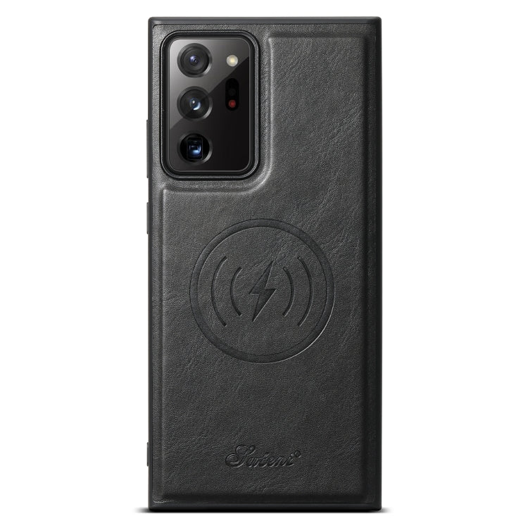 For Samsung Galaxy Note20 Ultra 5G Suteni H15  Oil Eax Leather Detachable Wallet Back Phone Case(Black) - free shipping - PMC TechLife - Order now!