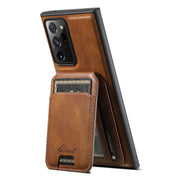 For Samsung Galaxy Note20 Ultra 5G Suteni H15  Oil Eax Leather Detachable Wallet Back Phone Case(Khaki)