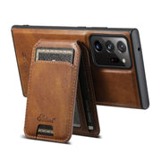 For Samsung Galaxy Note20 Ultra 5G Suteni H15  Oil Eax Leather Detachable Wallet Back Phone Case(Khaki)