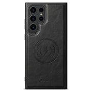 For Samsung Galaxy S24 Ultra 5G Suteni H15  Oil Eax Leather Detachable Wallet Back Phone Case(Black)