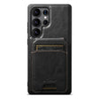 For Samsung Galaxy S25 Ultra 5G Suteni H15  Oil Eax Leather Detachable Wallet Back Phone Case(Black) - Galaxy S25 Ultra 5G Cases by Suteni | Online Shopping South Africa | PMC TechLife | Buy Now Pay Later Mobicred
