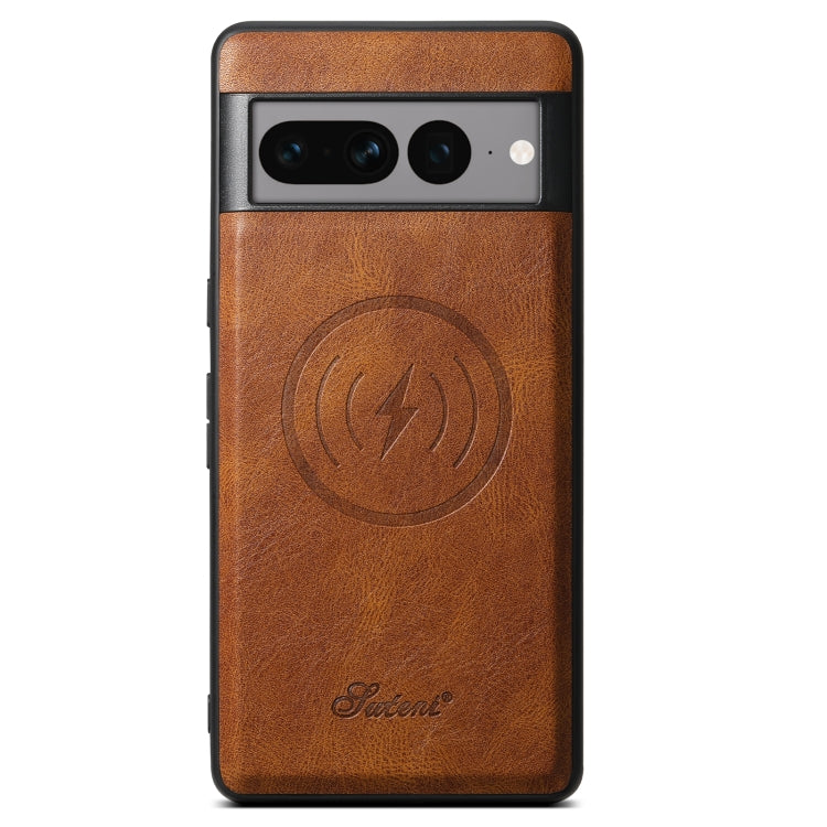 For Google Pixel 8 Pro Suteni H15 Oil Eax Leather Detachable Wallet Back Phone Case(Brown) - free shipping - PMC Jewellery - Order now!