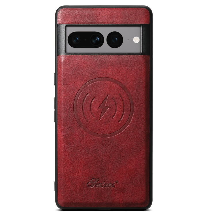 For Google Pixel 8 Pro Suteni H15 Oil Eax Leather Detachable Wallet Back Phone Case(Red)