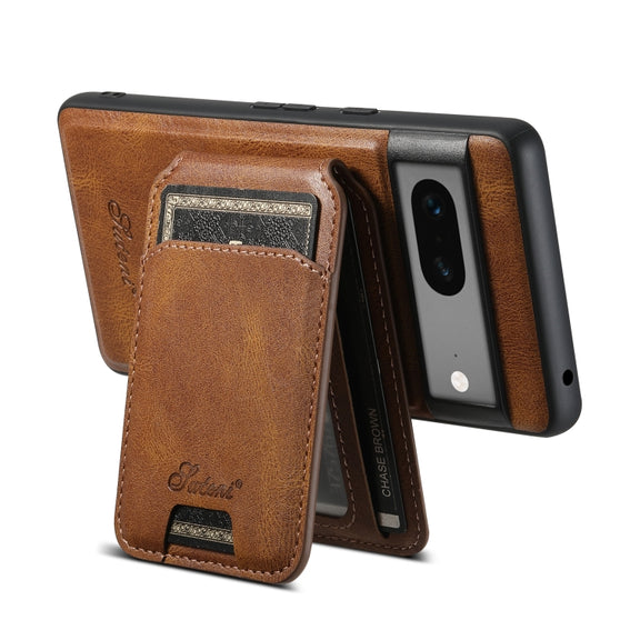 For Google Pixel 7 Suteni H15 Oil Eax Leather Detachable Wallet Back Phone Case(Black)