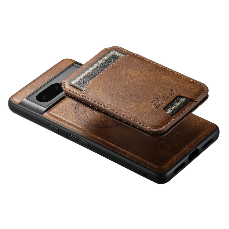 For Google Pixel 7 Suteni H15 Oil Eax Leather Detachable Wallet Back Phone Case(Black) - free shipping - PMC Jewellery - Order now!