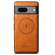 For Google Pixel 7 Suteni H15 Oil Eax Leather Detachable Wallet Back Phone Case(Khaki)