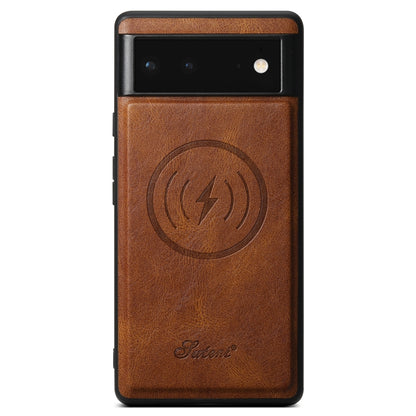 For Google Pixel 6 Pro Suteni H15 Oil Eax Leather Detachable Wallet Back Phone Case(Brown) - free shipping - PMC Jewellery - Order now!
