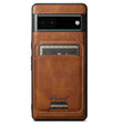 For Google Pixel 6 Suteni H15 Oil Eax Leather Detachable Wallet Back Phone Case(Brown) - free shipping - PMC Jewellery - Order now!